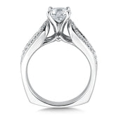 Wide Shank & Channel-Set Baguette Diamond Engagement Ring